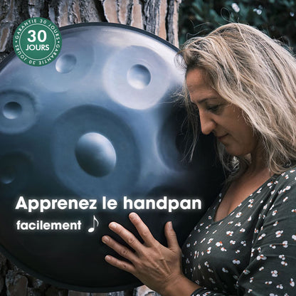 Handpan 13 Notes Bleu Doré - Ré Mineur