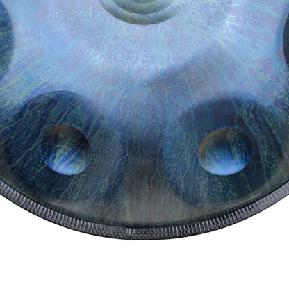 Handpan 13 Notes Bleu Doré - Ré Mineur