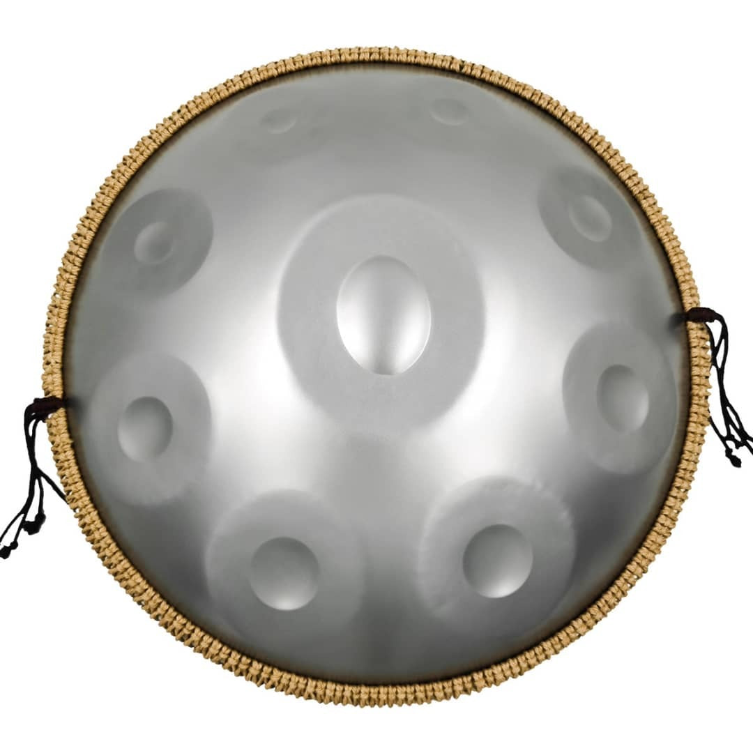 Handpan gris, gamme B2 hijaz, frequence 432hz, frequence 440hz, hang drum